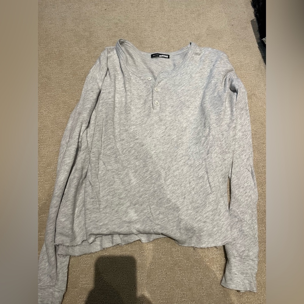 Brandy Melville Gray Long Sleeve Shirt